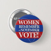 Frauen-Abstimmung - erinnern Sie sich im November Button (Vorne & Hinten)