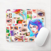 Frauen abstrakte Collage Mousepad (Mit Mouse)