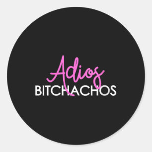 Frauen Adios Achos Women Men Funny Cinco De Mayo V Runder Aufkleber