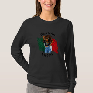 Frauen Afro Haar Mexikanische Königin Mexiko Frau T-Shirt