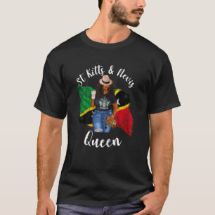 Frauen Afro St Kitts und Nevis Queen Lieben Kaffee T-Shirt