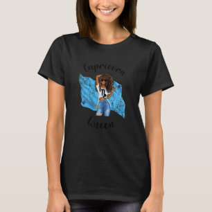 Frauen Afro St Lucian Capricorn Queen African St L T-Shirt
