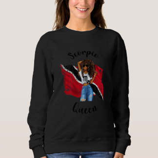 Frauen Afro Trinidad Tobago Skorpion Königin Afrik Sweatshirt