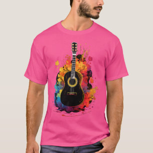 Frauen Akustische Gitarrenmusiker und Akustikgitar T-Shirt