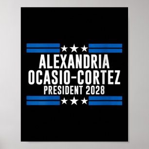 Frauen Alexandria Ocasio Cortez für Präsident 2028 Poster