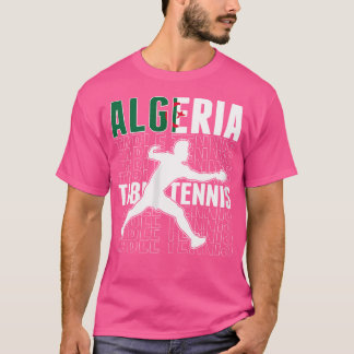 Frauen Algerien Tischtennis Fans Jersey Algerier F T-Shirt