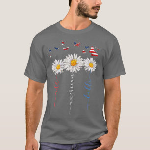 Frauen alle amerikanischen Lolli 4. Juli Blume Fam T-Shirt
