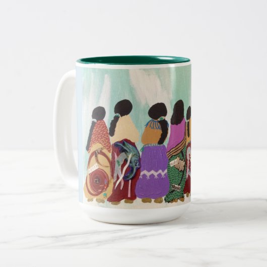 Frauen aller Möglichkeits-Kaffee-Tasse Zweifarbige Tasse (Vorderseite Links)