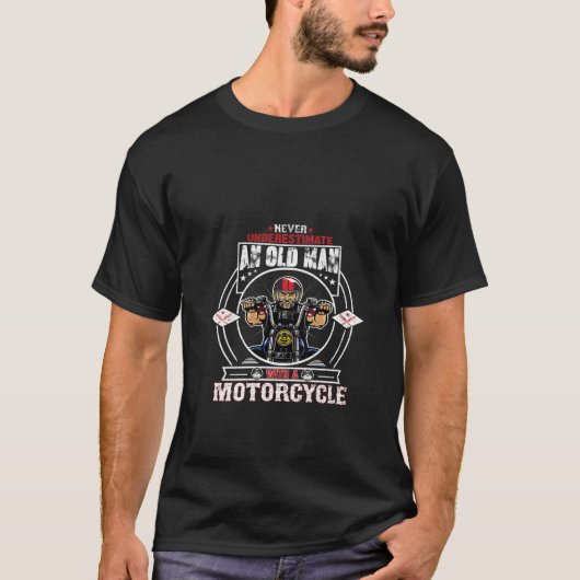 Frauen als alter Motorradfahrer T-Shirt (Vorderseite)