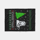 Frauen als Nurse Weihnachtsbaum leuchten hässlich  Fleecedecke (Vorderseite (Horizontal))