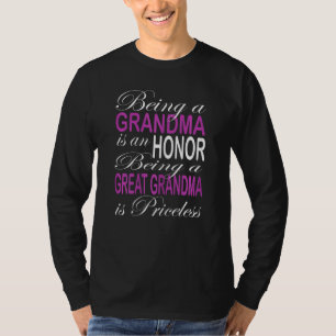 Frauen als Oma zu sein ist eine Ehre, Großmutter z T-Shirt