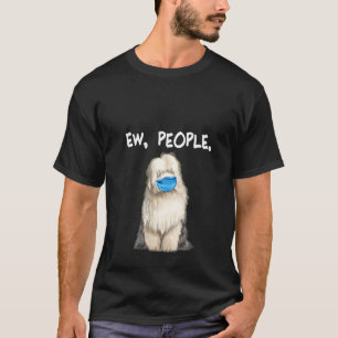Frauen alte englische Schafhunde neue Leute tragen T-Shirt