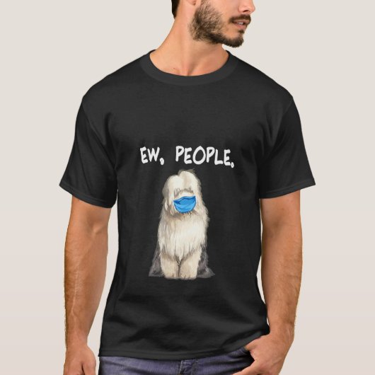 Frauen alte englische Schafhunde neue Leute tragen T-Shirt (Vorderseite)