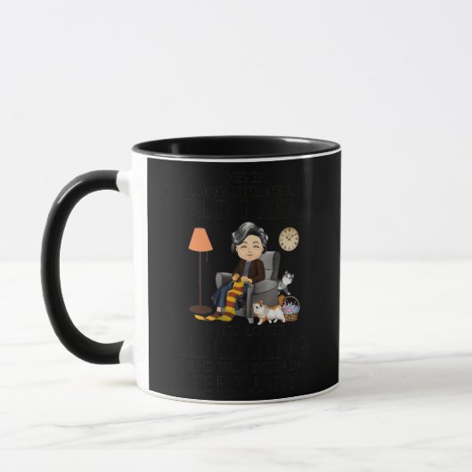 Frauen, alte Lieben stricken geboren im Februar Tasse (Links)