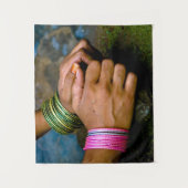 Frauen am Arbeitsplatz Wandteppich (Vorderseite)