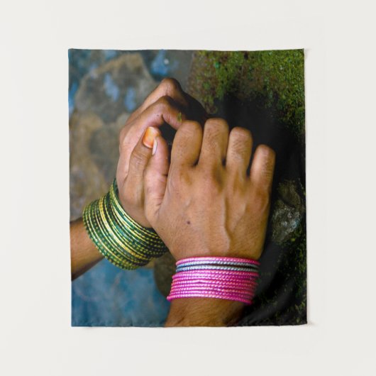 Frauen am Arbeitsplatz Wandteppich (Vorderseite)