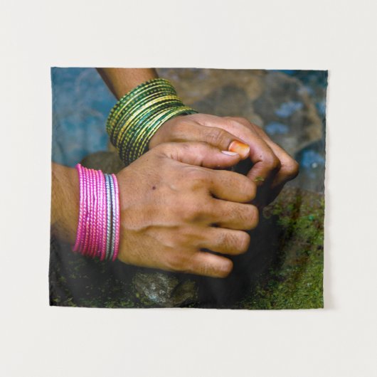 Frauen am Arbeitsplatz Wandteppich (Vorderseite (Horizontal))