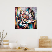 Frauen am Dressing Table Moderne Abstrakte Schönhe Poster (Küche)