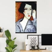 Frauen am Handy Abstrakt 4 Poster (Heimbüro)