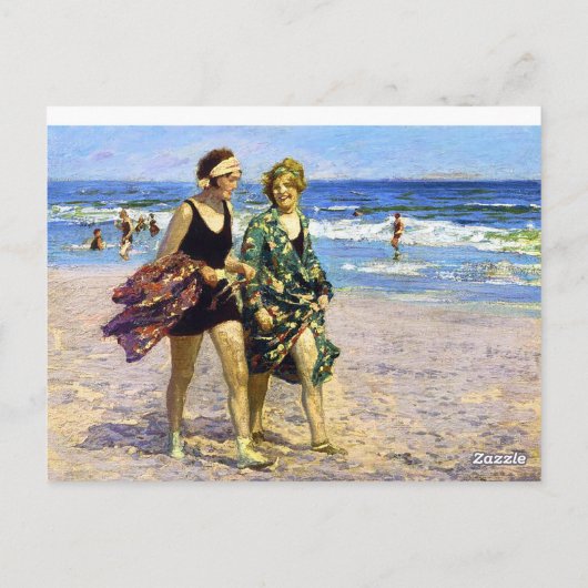 Frauen am Meer Edward Henry Potthast Postkarte (Rückseite)