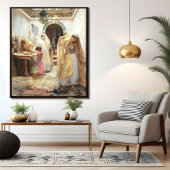 Frauen am Springbrunnen Poster