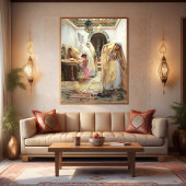 Frauen am Springbrunnen Poster