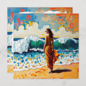 Frauen am Strand Abstrakte Kunst am Meer (Vorne/Hinten)