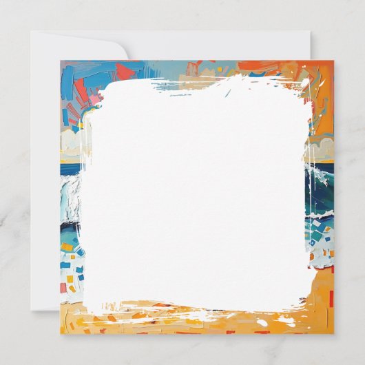 Frauen am Strand Abstrakte Kunst am Meer (Rückseite)