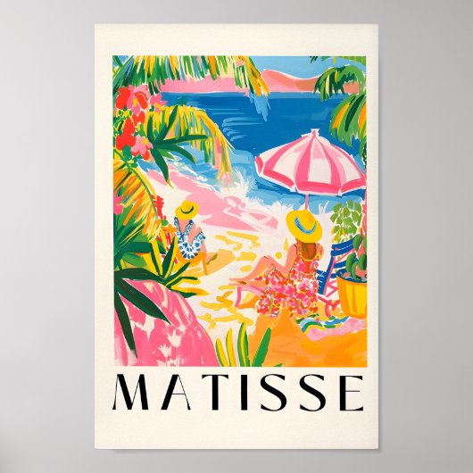 Frauen am Strand Art Print, Bohemischer Deko am St (Vorne)