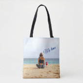 Frauen am Strand mit Trinken Tasche (Vorderseite)