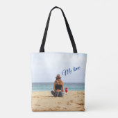 Frauen am Strand mit Trinken Tasche (Rückseite)