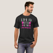 Frauen am Wochenende Mops T-Shirt (Vorne ganz)