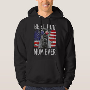 Frauen Amerikanische Flagge Beste Mama Hund je Pek Hoodie