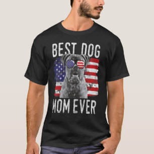Frauen Amerikanische Flagge Beste Mama Hund je Pek T-Shirt