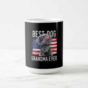 Frauen Amerikanische Flagge Bester Hund Oma je Rie Kaffeetasse