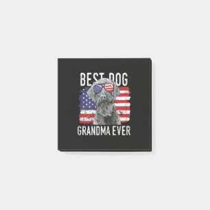 Frauen Amerikanische Flagge Bester Hund Oma je Rie Post-it Klebezettel