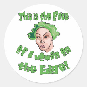 Frauen an der Kante Runder Aufkleber