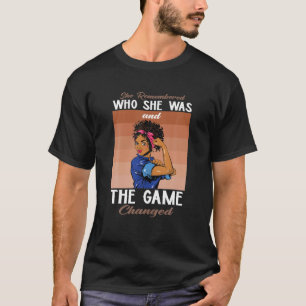 Frauen, an die sie sich erinnerte, schwarze Geschi T-Shirt
