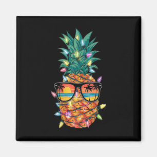 Frauen Ananas Weihnachtsbaum Lichter Weihnachten W Magnet
