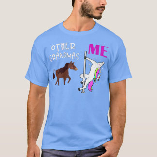 Frauen andere Grandmas Me Einhorn Tanzen Weinkultu T-Shirt