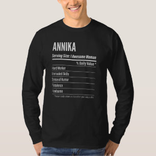 Frauen Annika ernährungsphysiologische Fakten für  T-Shirt