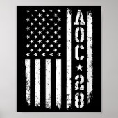 Frauen Aoc 2028 US Flag V-Nacken Poster (Vorne)