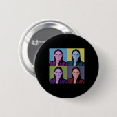 Frauen Aoc Alexandria Ocasio-cortez First Female P Button (Vorne & Hinten)