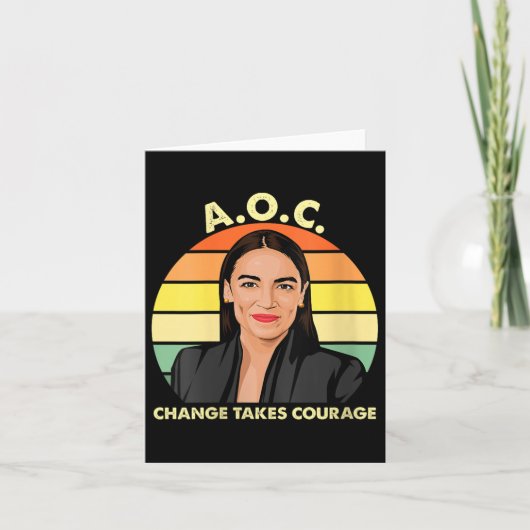 Frauen Aoc Alexandria Ocasio-cortez First Female P Karte (Vorderseite)