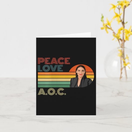 Frauen Aoc Alexandria Ocasio-cortez First Female P Karte (Gelbe Blume)