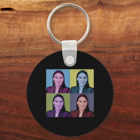 Frauen Aoc Alexandria Ocasio-cortez First Female P Schlüsselanhänger (Vorderseite)