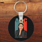 Frauen Aoc Alexandria Ocasio-cortez First Female P Schlüsselanhänger (Vorderseite)