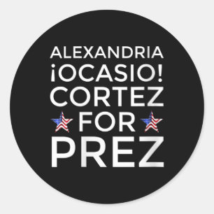 Frauen Aoc für Präsident Alexandria Ocasio-cortez Runder Aufkleber