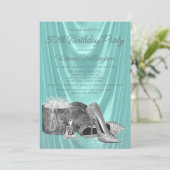 Frauen Aquamarin blaue Silberschuhe beliebiger Anz Einladung (Stehend Vorderseite)