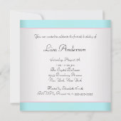 Frauen Aquamarin Rosa Rosen Elegant 40. Geburtstag Einladung (Rückseite)